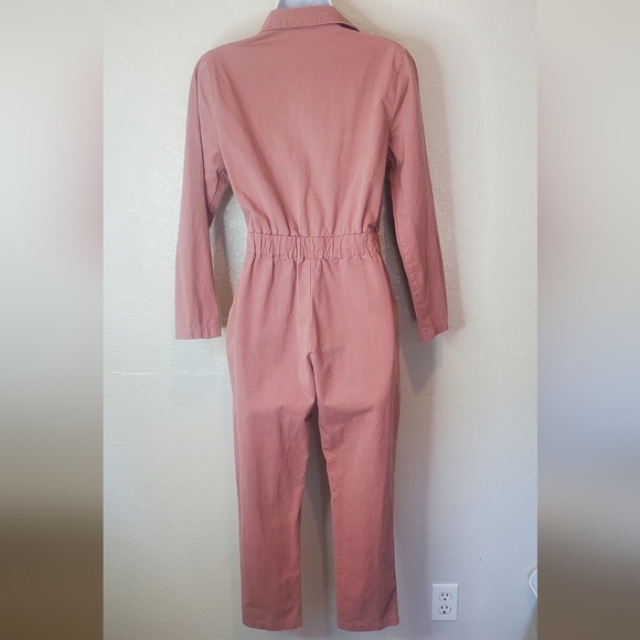 Nasty Gal Mauve Pink Boiler Suit Jumpsuit Utility  Coveralls Boilersuit Size 2 - Picture 9 of 9